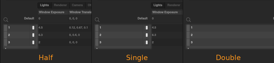 The three pattern widths in the Spreadsheet node interface