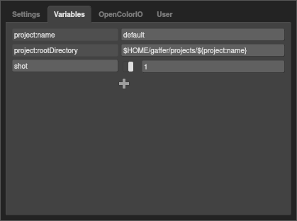 The shot global Context Variable in the Settings window