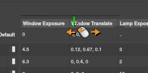 Manually resizing a column