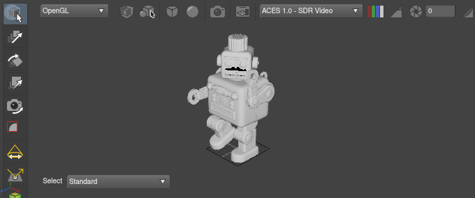 Preview of the Per-location Transform Spreadsheet example