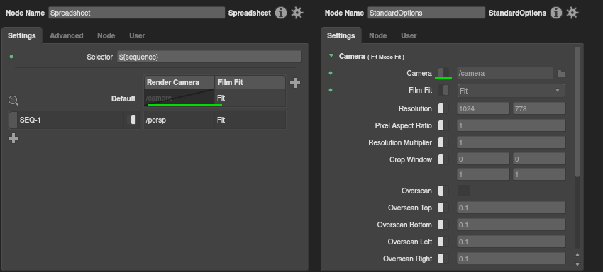 Disabled compound plug in the spreadsheet interface and the Node Editor