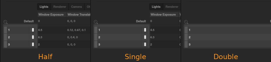 The three pattern widths in the Spreadsheet node interface