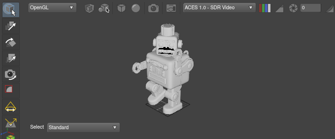 Preview of the Per-location Transform Spreadsheet example