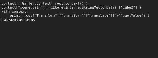 When a Python plug query occurs inside of an appropriate Context, the return value matches what occurs in the computed graph.