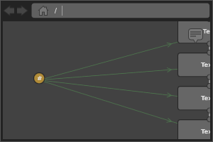 A Spreadsheet node's auxiliary connections