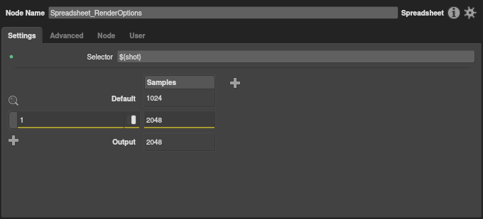 The spreadsheet with enabled Default cell