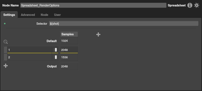 The spreadsheet with row 2