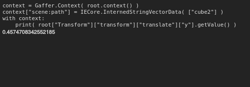 When a Python plug query occurs inside of an appropriate Context, the return value matches what occurs in the computed graph.